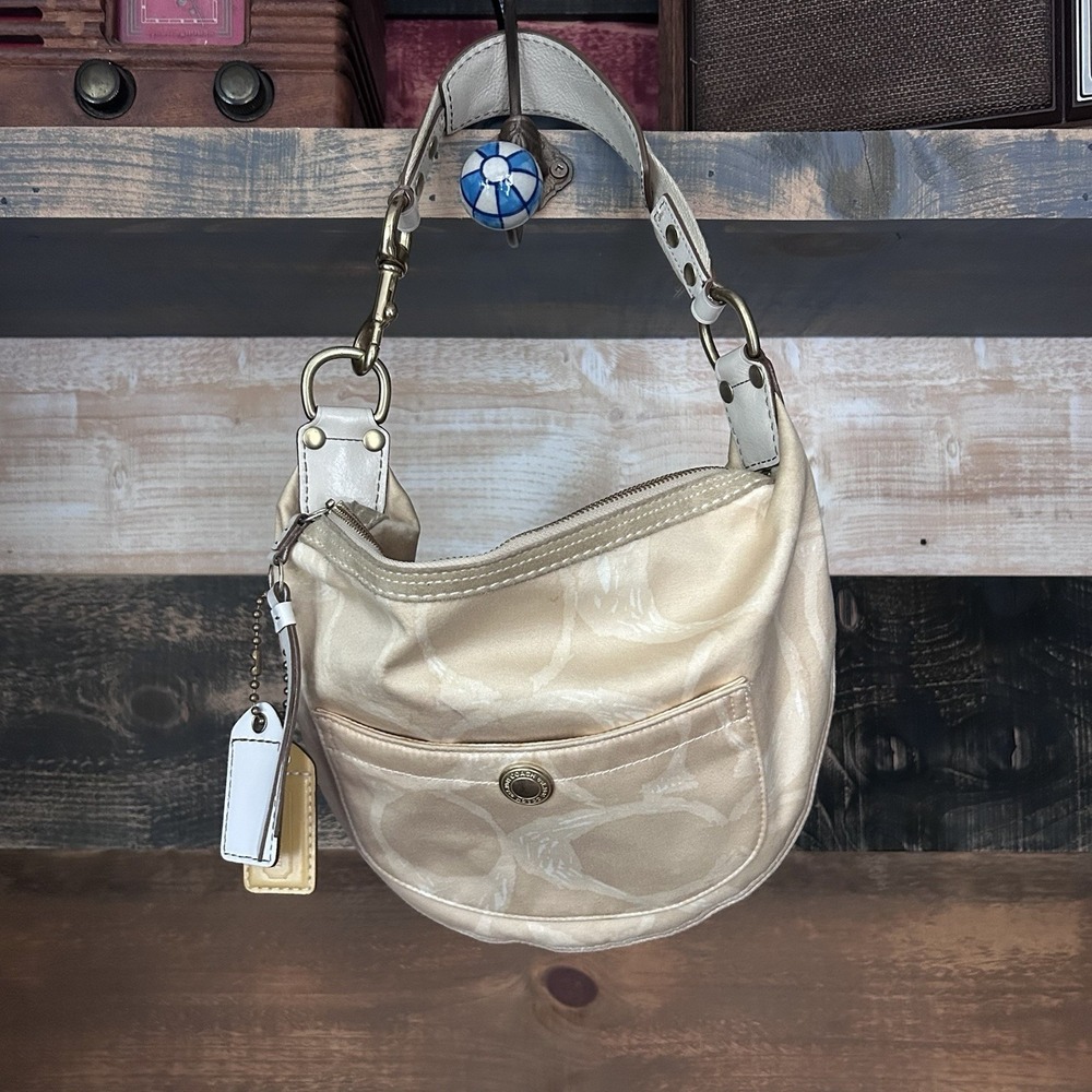 Coach M05J-132 Vintage Hampton Pastel Scribble Signature Hobo Shoulderbag Y2K